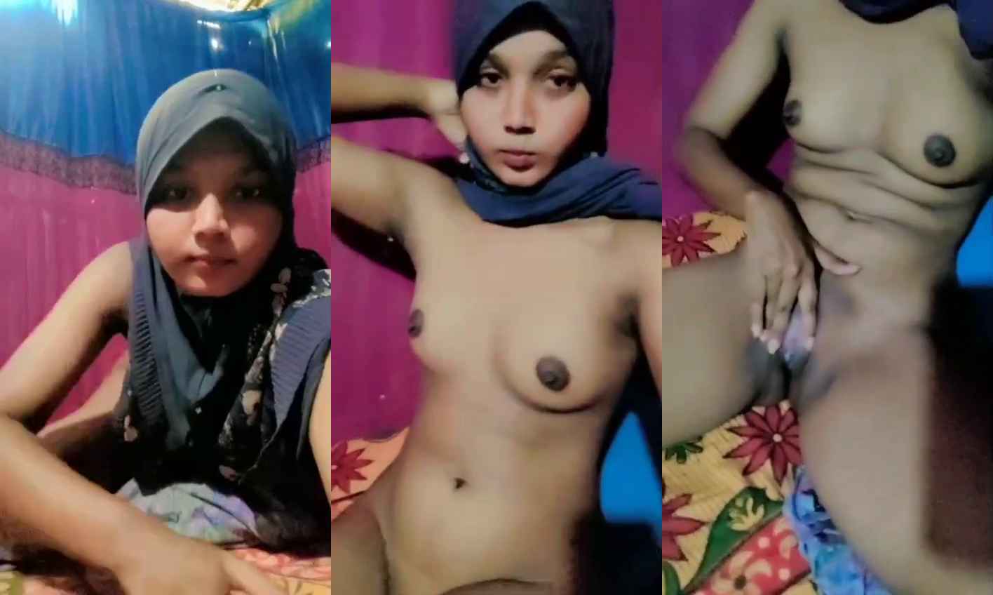 Skinny Desi teen 18+ Hijab Girl Pussy and Small Boobs HD Video