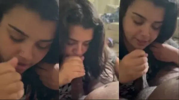 Horny Beautiful Girl Sucking Dick