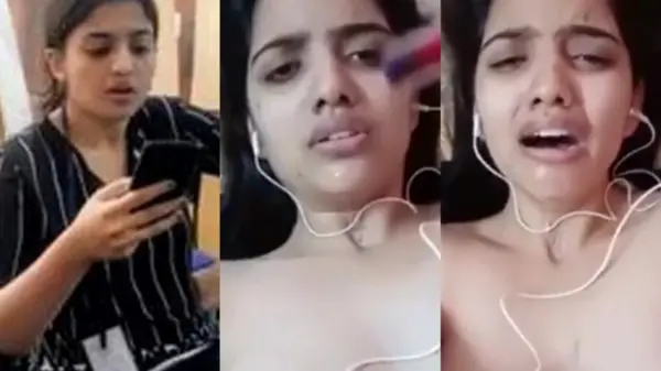 Cute GF Masturbating on VC with BF HD