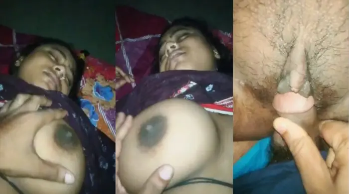 Desi Sleeping bhabhi’s Boobs Pressed and Fucked by Husband HD