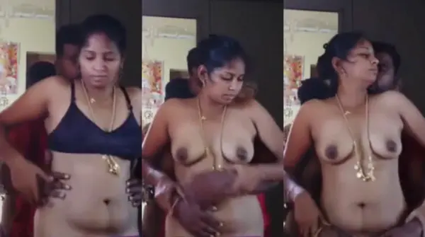 Tamil Cute Aunty Kissing & Showing Boobs HD