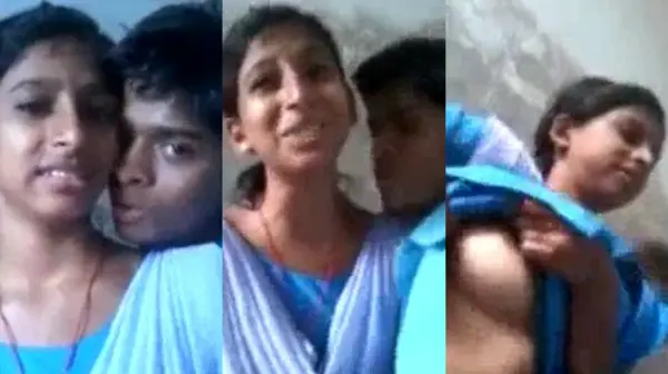 Teen College Couple Kissing and Boobs Sucking HD