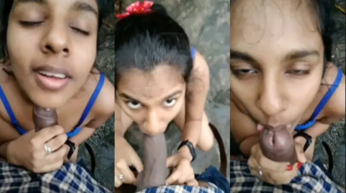 Sri Lankan Lovers GF Blowjob & Tittyfuck Outside HD